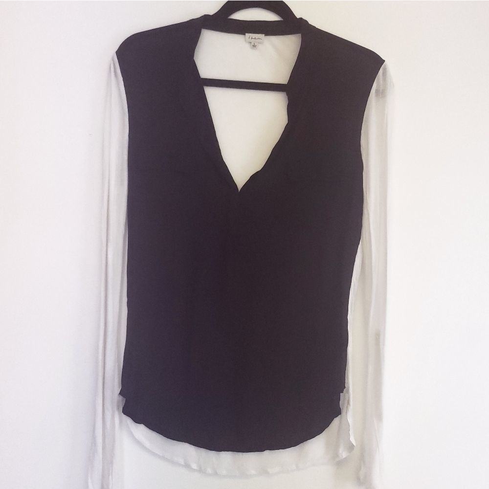 Aritzia T.Babaton Silk & Rayon Long Sleeve Shirt Size Small
